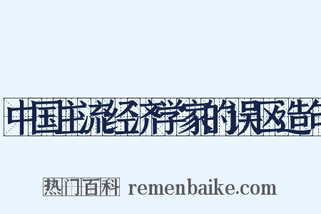 中国主流经济学家的误区造句是什么意思的图片